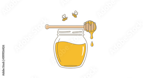 Honey in a Glass Jar.