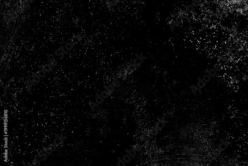 Chaotic white star bokeh on black background. falling blurry bokeh snow overlay, starry sky. white spot and drops. abstraction