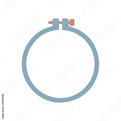 Fotografie Round Embroidery Hoop for Needlework and Hand Crafting