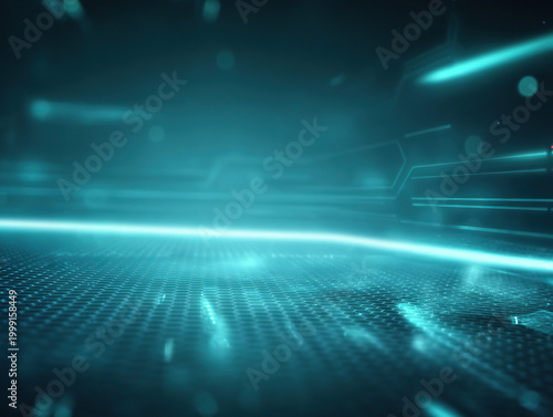 Translucent Holographic Tech Interface, Minimal Virtual Background