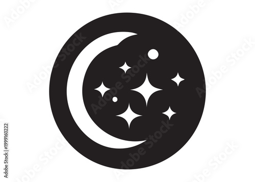 galaxy logo silhouette vector, sparkling galaxy logo silhouette vector illustration, celestial swirl logo silhouette, astronomical sparkle logo silhouette design on white background