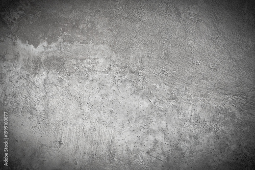 Tableau sur toile White concrete wall with vignette texture background