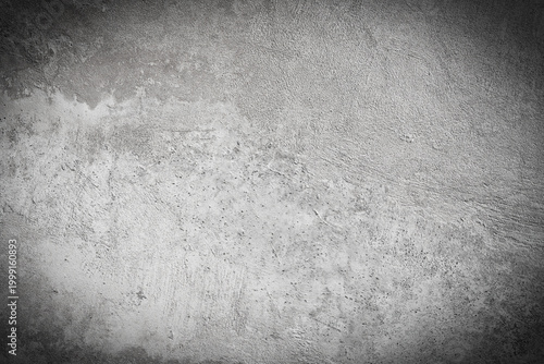 Schilderij op canvas White concrete wall with vignette texture background