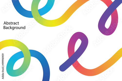 Colorful abstract swirls and curves a vibrant background design