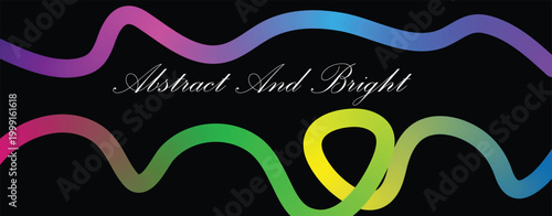 Colorful wavy lines with text overlay 'richard linda thompson'