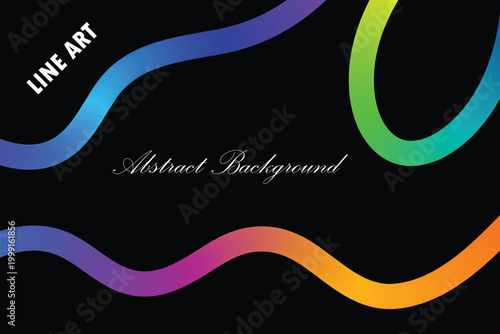 Abstract colorful waves a vibrant and dynamic line art background