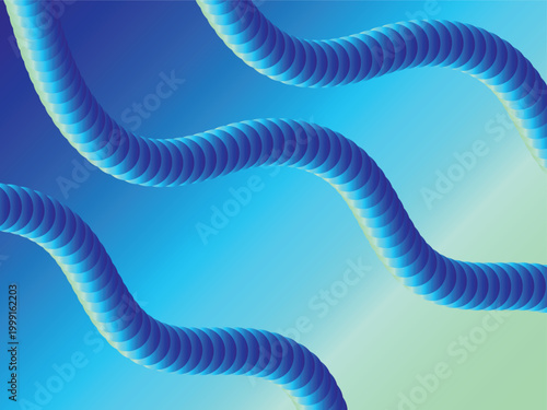 Abstract blue curves a vibrant and dynamic digital art composition