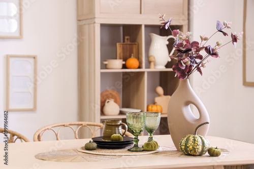 Vase with eucalyptus branch...