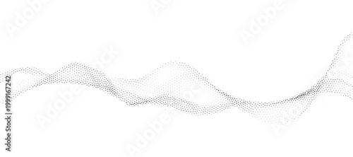 Subtle light gray dotted wave flow for abstract digital backgrounds and dynamic design projects.