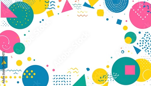 Vibrant Abstract Shapes and Patterns Design.