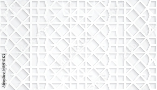 White Geometric Patterned Background Texture.
