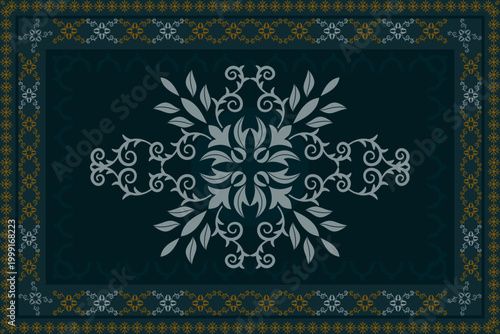 The luxurious and flowing traditional damask pattern is ideal for textiles such as bedspreads, pillowcases, curtains, rugs, and outdoor decor.