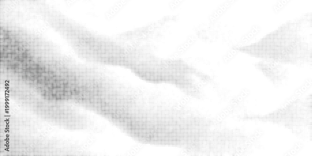 Obraz premium An abstract black and white halftone cloud pattern creates a grunge texture background