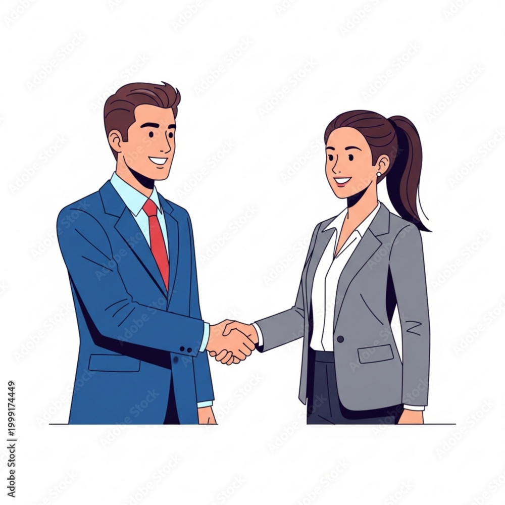Fototapeta premium business people shaking hands