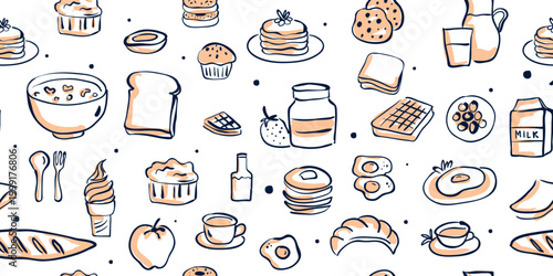 Seamless Pattern of Crayon ...
