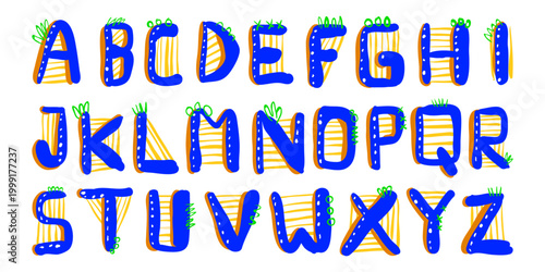Quirky hand drawn doodle al...