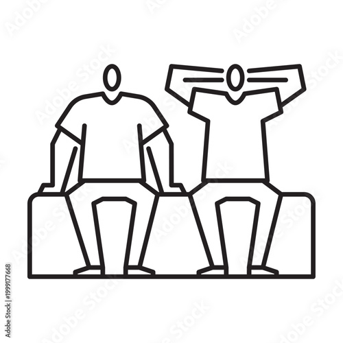 relax outline icon. rest illustration.