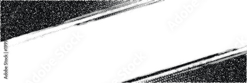 Halftone abstract background with diagonal black and white areas and dotted texture.