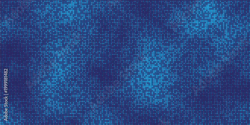 Modern deep blue technology background with cloud computing pixel pattern.