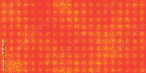 Abstract orange solar flare concept background with halftone spray texture.