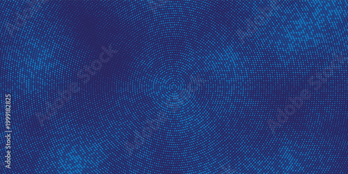 Dark blue technology background with radial digital dot pattern and central focus.