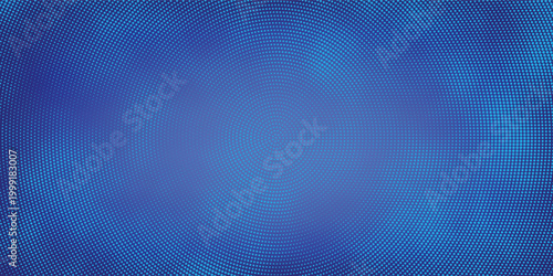 Digital cyber security radar scanner backdrop with blue radial pixel pattern.