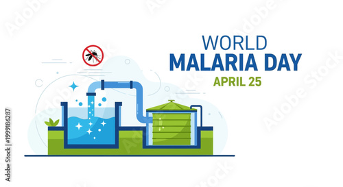 World Malaria Day, Malaria Awareness, Vector Illustration, Public Health Icons