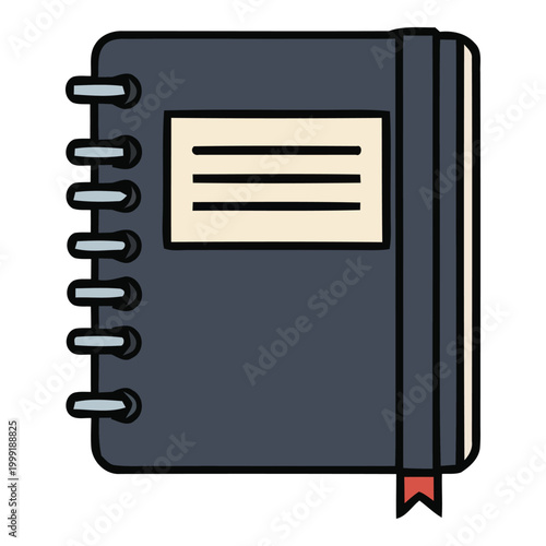 Stylish Spiral-Bound Notebook with Bookmark for Daily Planning and Creative Jotting