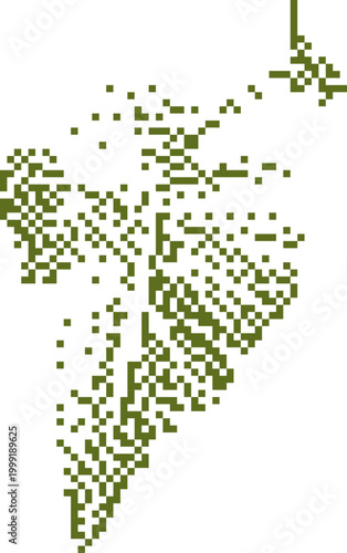 Close-up of a soybean leaf pattern with selective focus during daylight