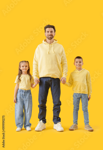 Happy father with his littl...