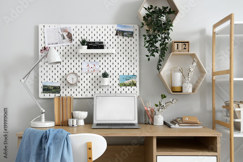 Interior of light office wi...