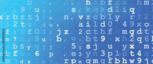 Dark blue vector template with isolated letters. Shining illustration with ABC symbols on abstract template. Best design for your ad, poster, banner of college.