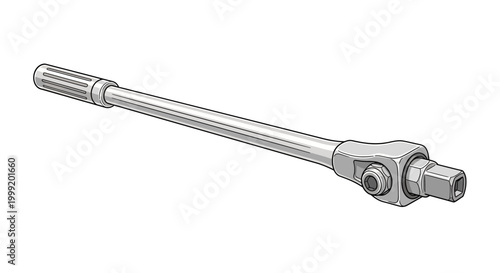 Detailed view of a socket wrench.