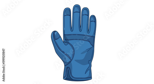 Blue rubber protective work glove.