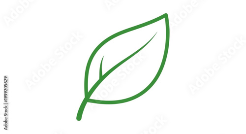 Isolated green leaf vector icon design representing eco nature and organic growth as a bio ecology symbol for environmental life concepts