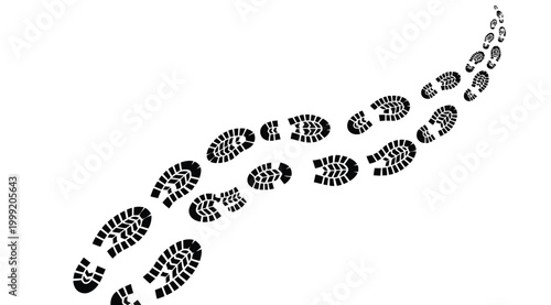 Set of black footprints