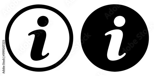 Obraz na plátně information icon outline filled vector design
