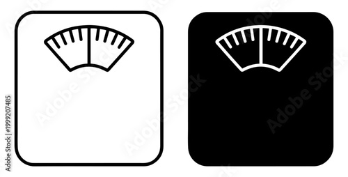 weight scale icon body measurement health vector