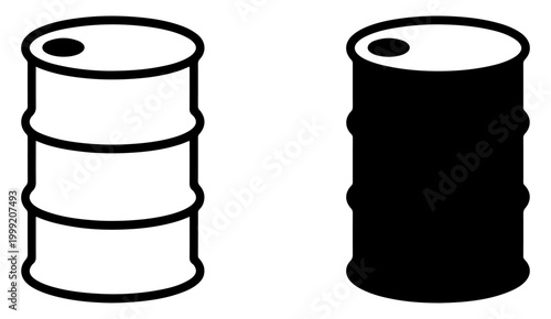 oil drum icon barrel fuel storage vector