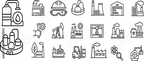 Industrial & Manufacturing Icon Set.eps