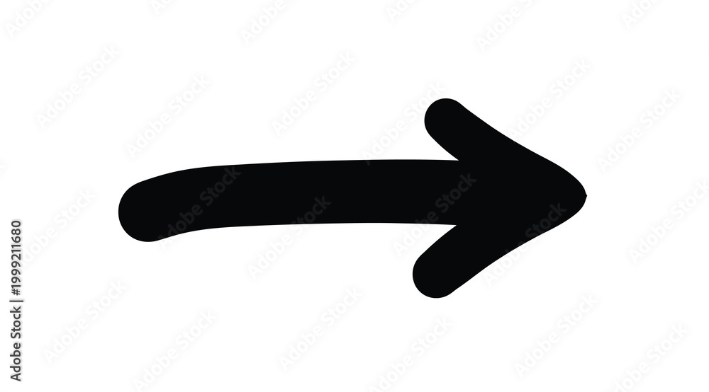 Obraz premium Black arrow icon pointing right