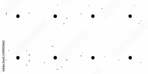 Black circle silhouettes on a white background abstract pattern