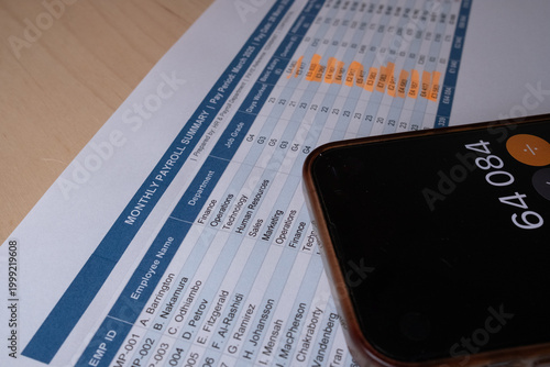 Monthly Payroll Summary Document