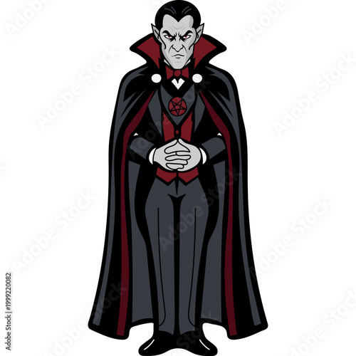 Cartoon Dracula Vampire Character