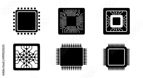 Collection of various microchip and integrated circuit designs