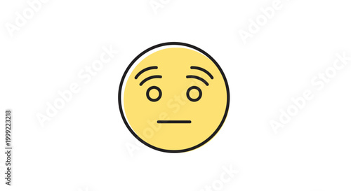 Photos Confused Yellow Emoticon Face Expression.