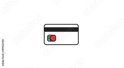 Credit card with chip technology.