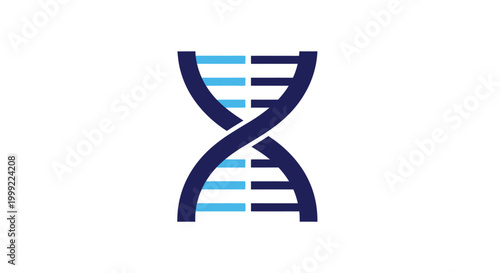 DNA Double Helix Structure Illustration.