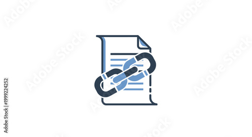 Document with chain link icon.