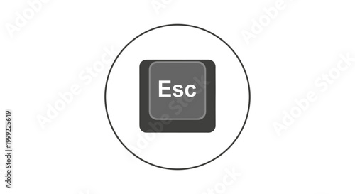 Bild auf Leinwand Escape key on computer keyboard button.